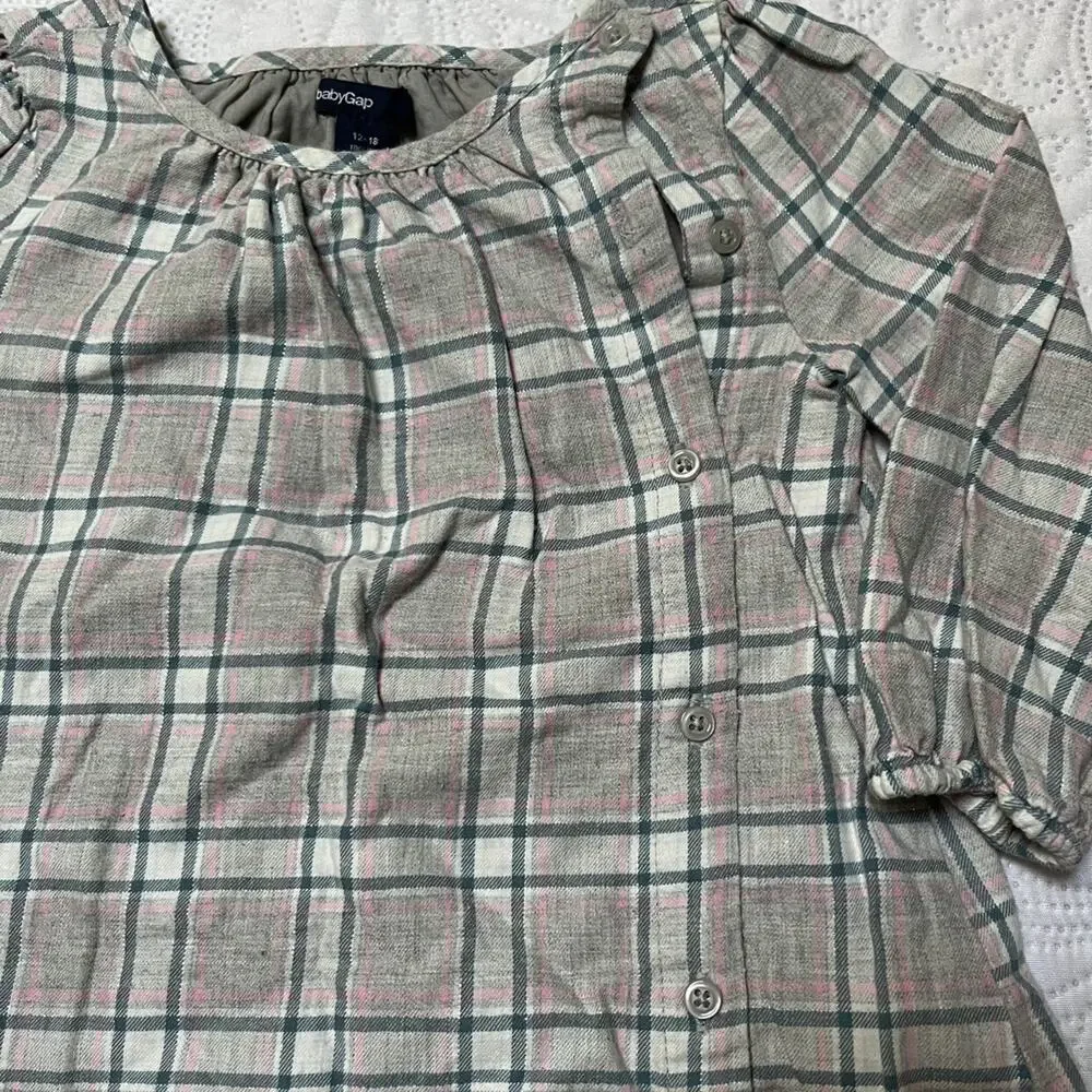 Gap Plaid Long Sleeve Dress Size 12-18m